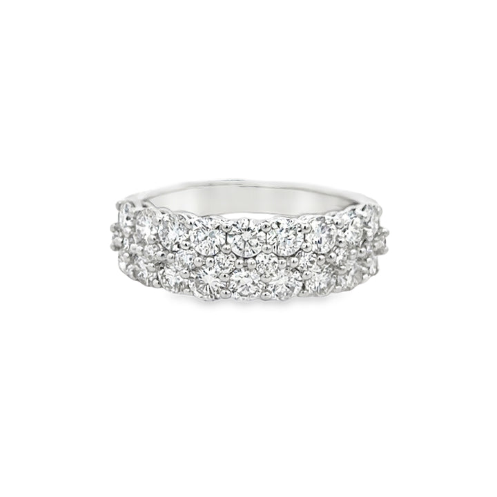 1.74 CTW Round Diamond 18K White Gold Ring
