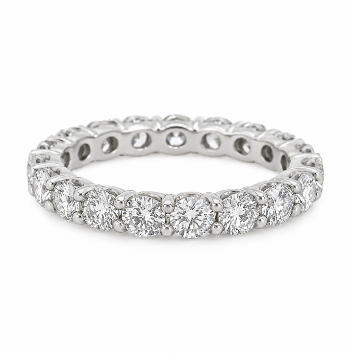 2.20 CTW Diamond 18K White Gold Eternity Band Ring