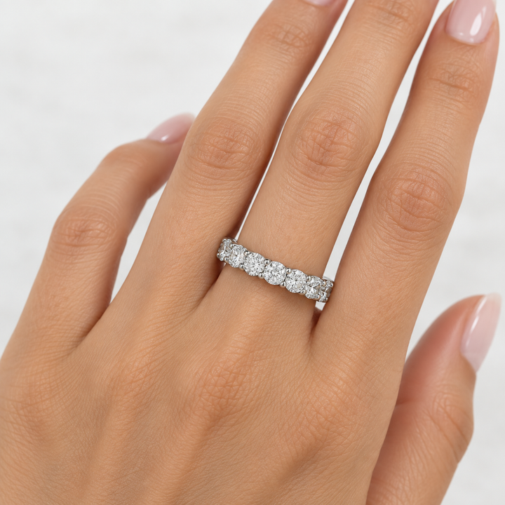 2.20 CTW Diamond 18K White Gold Eternity Band Ring