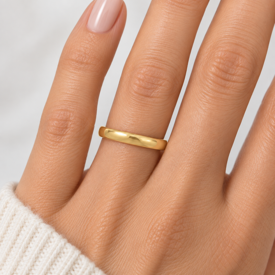 18K Yellow Gold 2.8mm Wedding Band