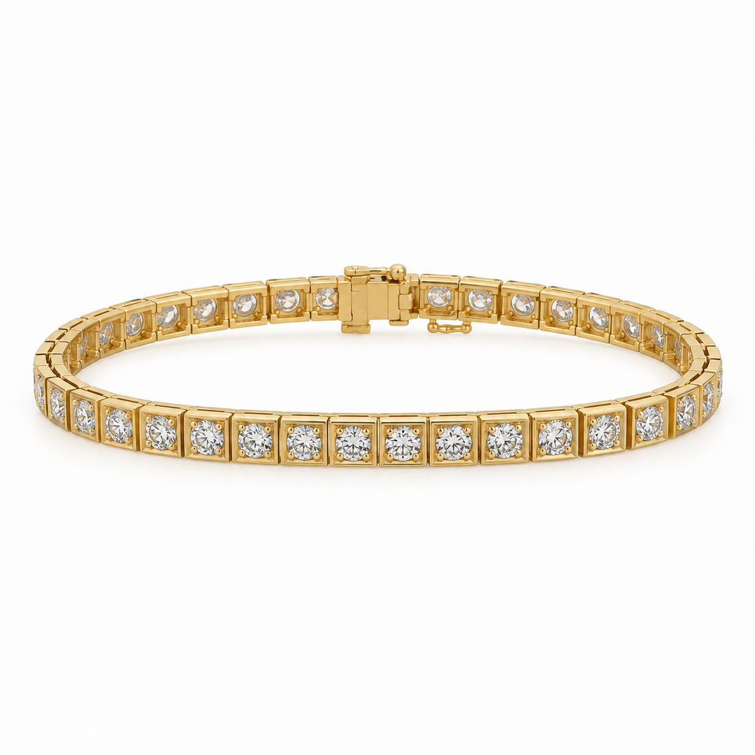 5.00 CTW Diamond 14K Yellow Gold Tennis Bracelet