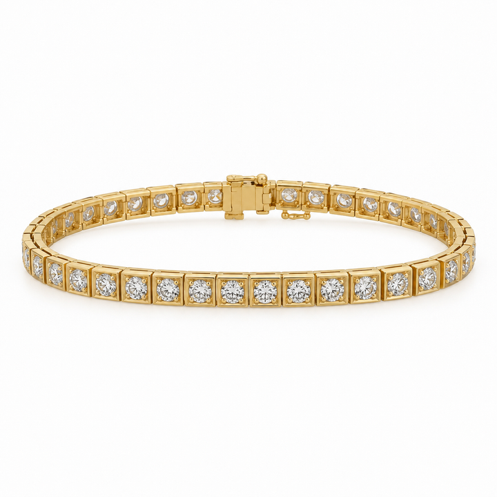 5.00 CTW Diamond 14K Yellow Gold Tennis Bracelet