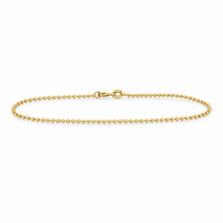 14K Yellow Gold Italian Ball Chain Bracelet