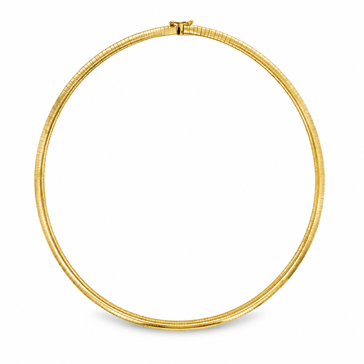 14K Yellow Gold Italian Omega Chain Necklace