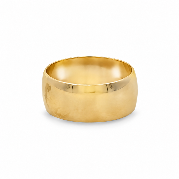 14K Yellow Gold Wide Band – 8mm
