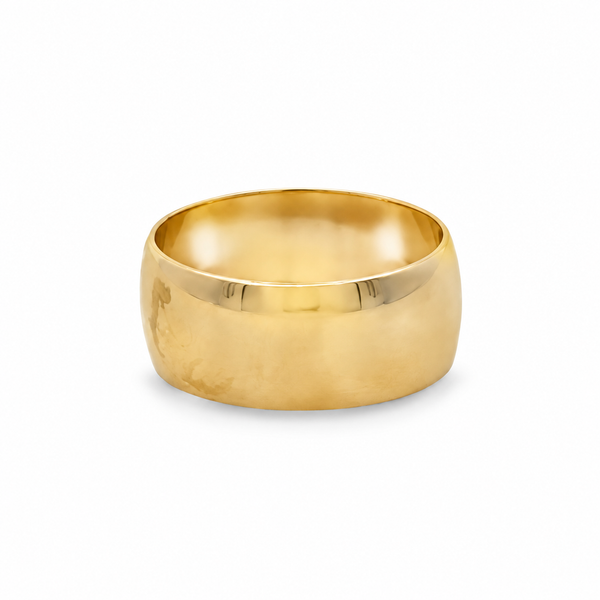 14K Yellow Gold Wide Band – 8mm