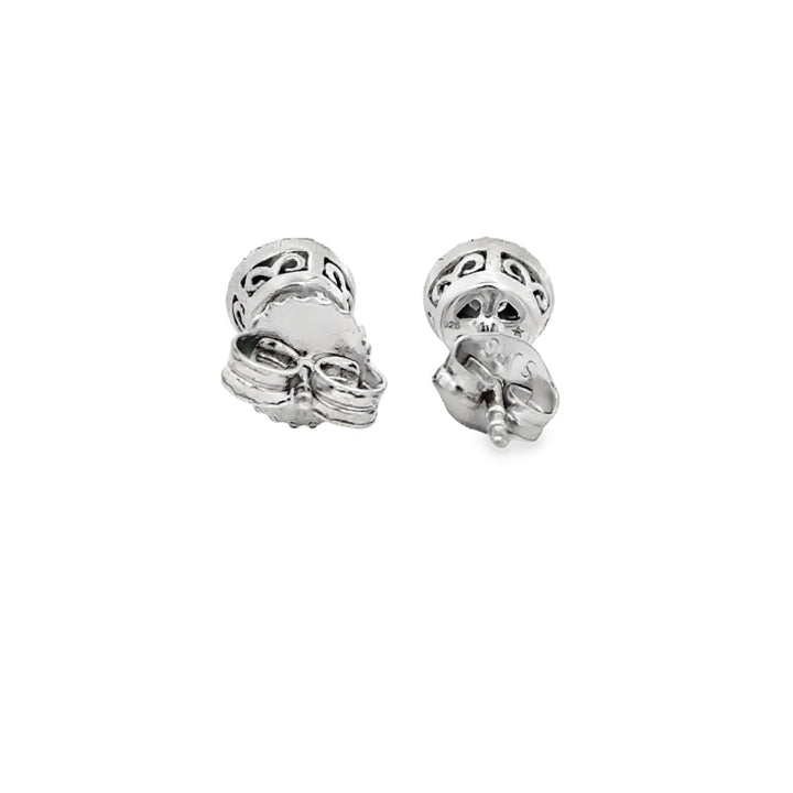 0.12 CTW Diamond 14K White Gold Stud Earrings