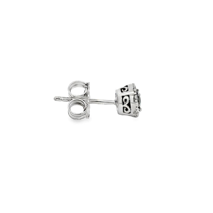 0.12 CTW Diamond 14K White Gold Stud Earrings
