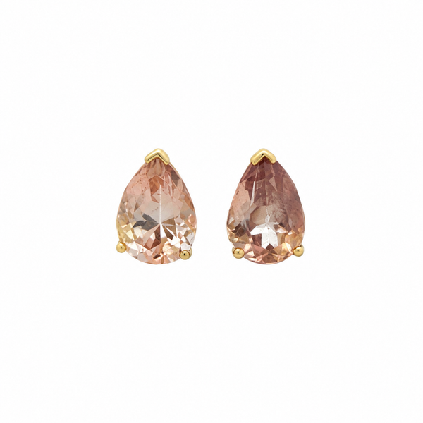 Morganite Pear-Shaped 14K Yellow Gold Stud Earrings
HTML Version