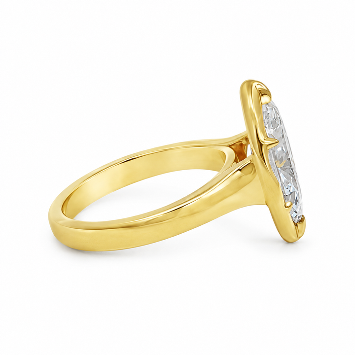 3.01 CT Marquise Lab Grown Diamond 14K Yellow Gold Engagement Ring