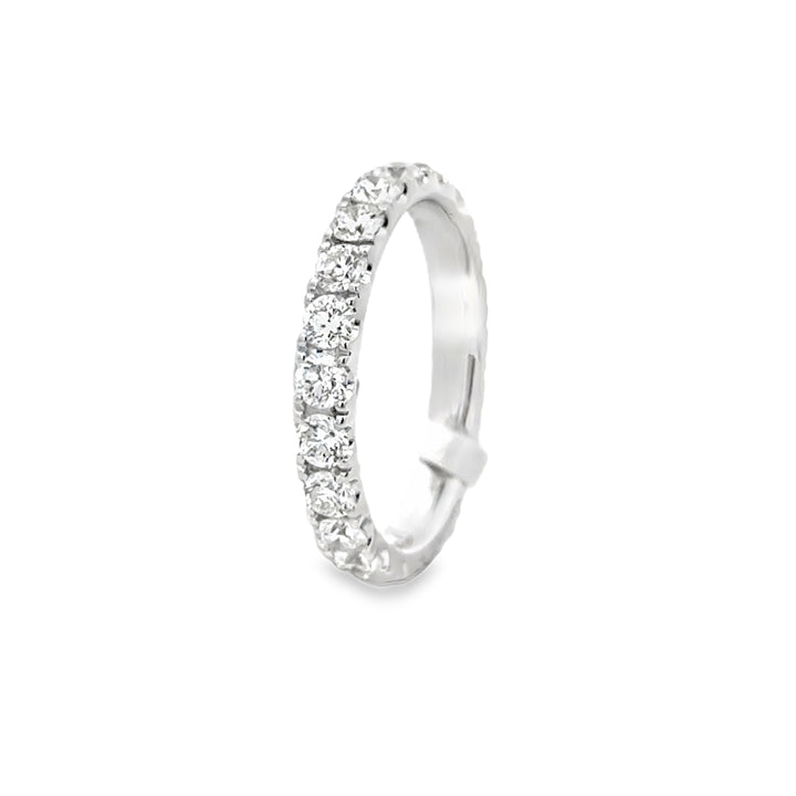 1.82 CTW Diamond 18K White Gold Eternity Band