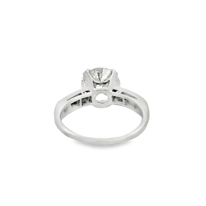 2.91 CT GIA Old European Cut Diamond Platinum Art Deco Engagement Ring