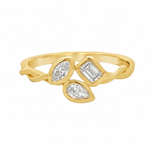 0.50 CTW Multi-Shape Diamond 14K Yellow Gold Ring