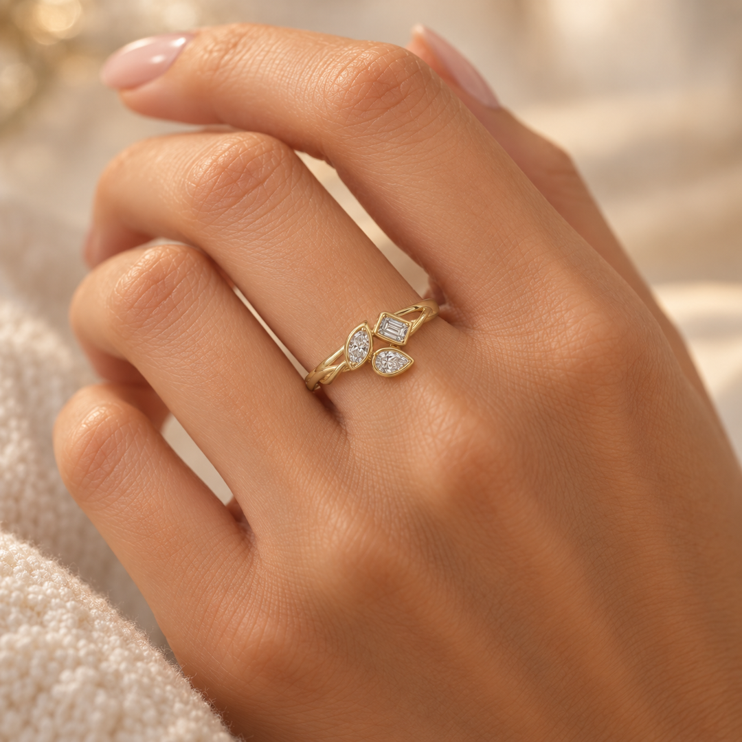 0.50 CTW Multi-Shape Diamond 14K Yellow Gold Ring