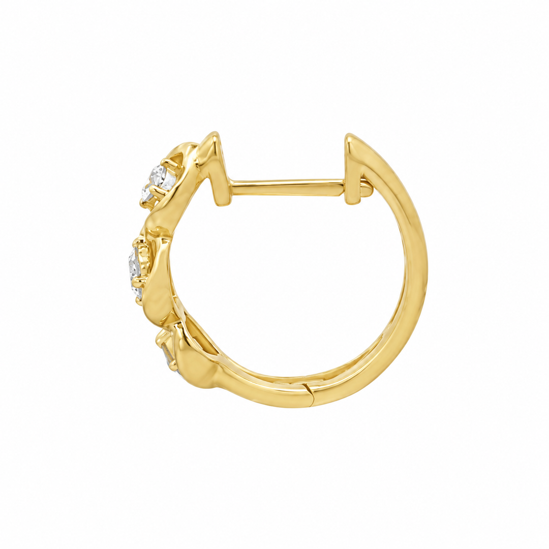 0.45 CTW Diamond 14K Yellow Gold Openwork Hoop Earrings