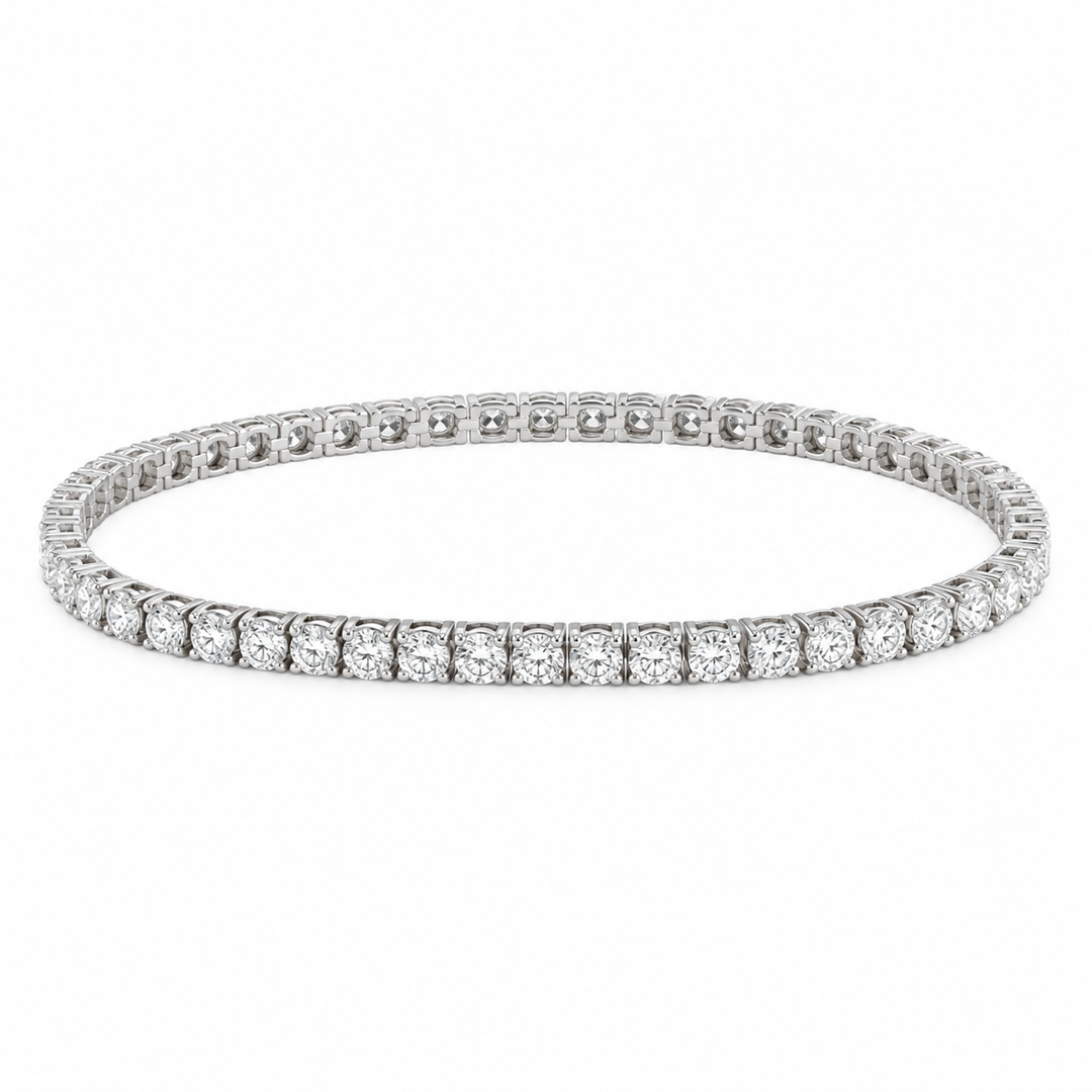 6.31 CTW Round Diamond 14K White Gold Bracelet