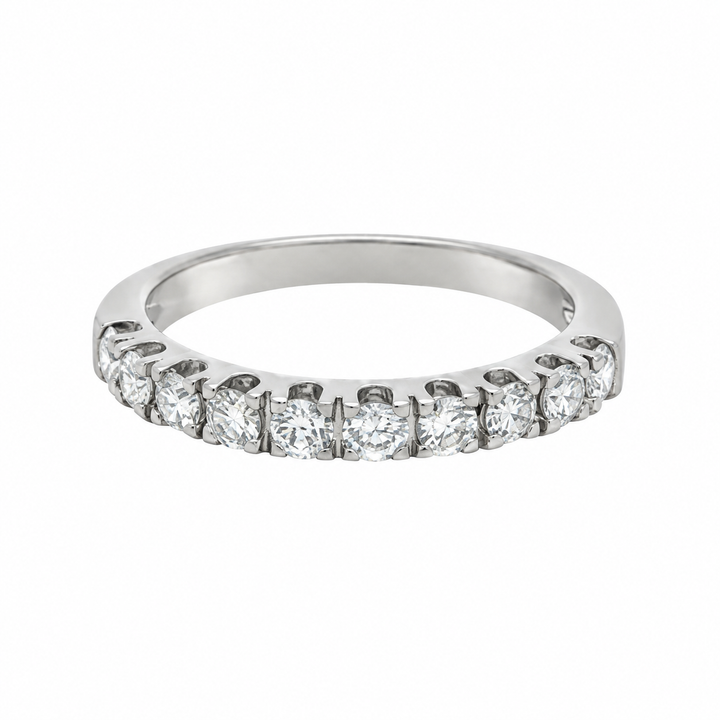 0.49 CTW Diamond 18K White Gold Band Ring