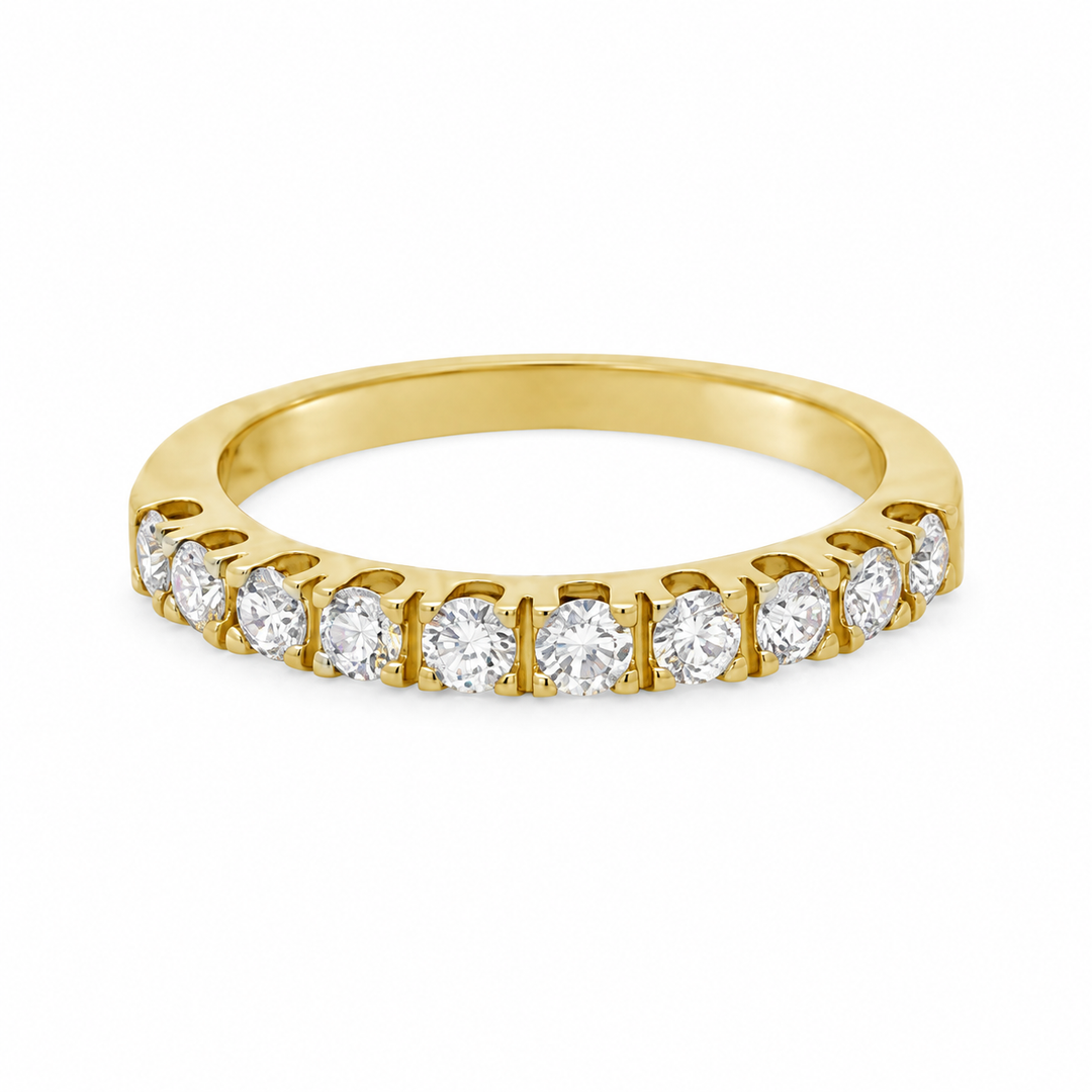 0.50 CTW Diamond 18K Yellow Gold Band Ring
