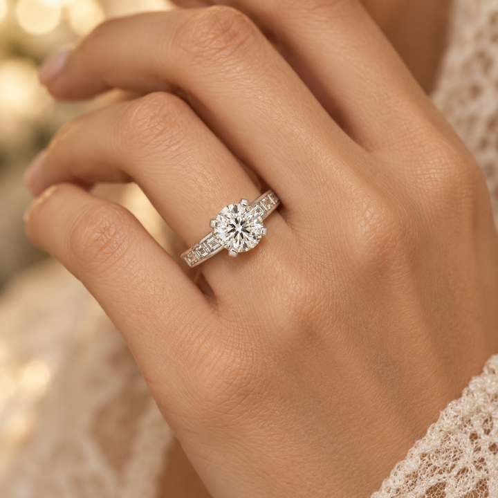 2.91 CT GIA Old European Cut Diamond Platinum Art Deco Engagement Ring