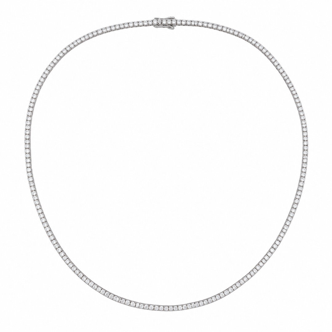 5.00 CTW Diamond 14K White Gold Tennis Necklace