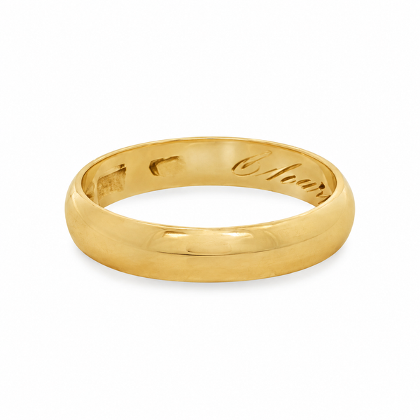 Vintage 18K Yellow Gold Men’s Wedding Band Ring