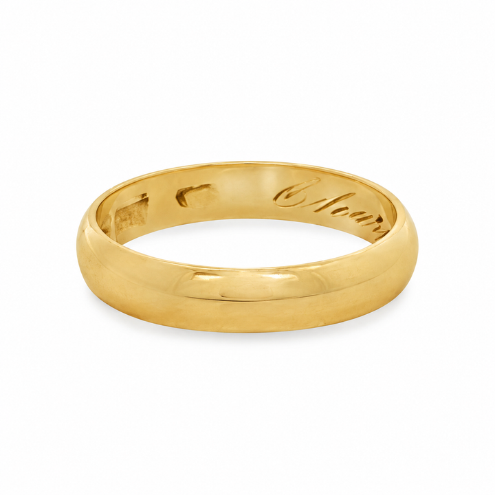 Vintage 18K Yellow Gold Men’s Wedding Band Ring