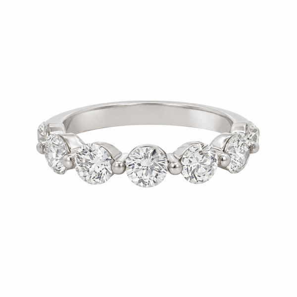 2.05 CTW Diamond 14K White Gold Shared Prong Band Ring