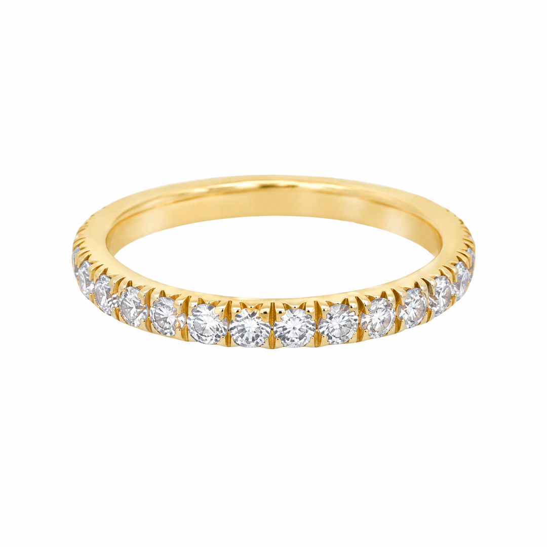 0.60 CTW Diamond 14K Yellow Gold Band Ring