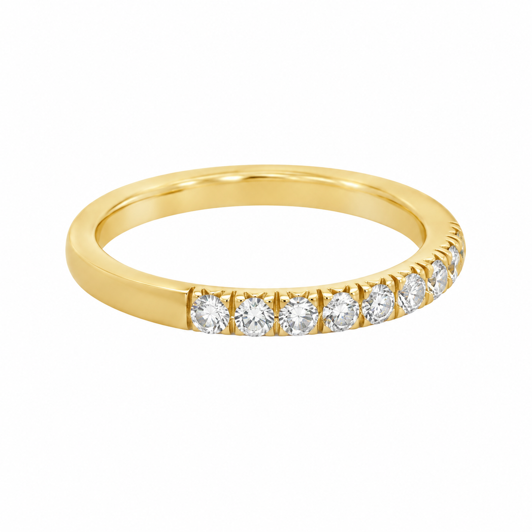 0.60 CTW Diamond 14K Yellow Gold Band Ring