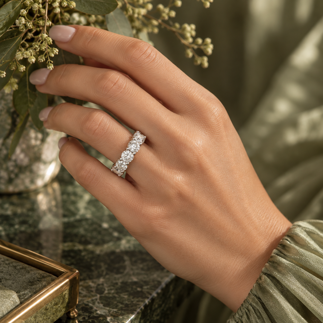5.64 CTW Diamond Eternity Band Ring in Platinum