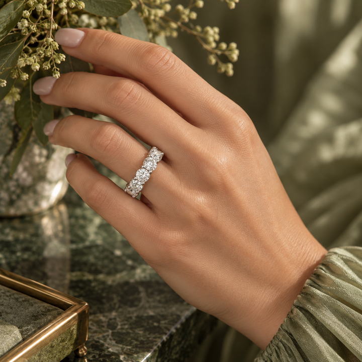 5.64 CTW Diamond Eternity Band Ring in Platinum