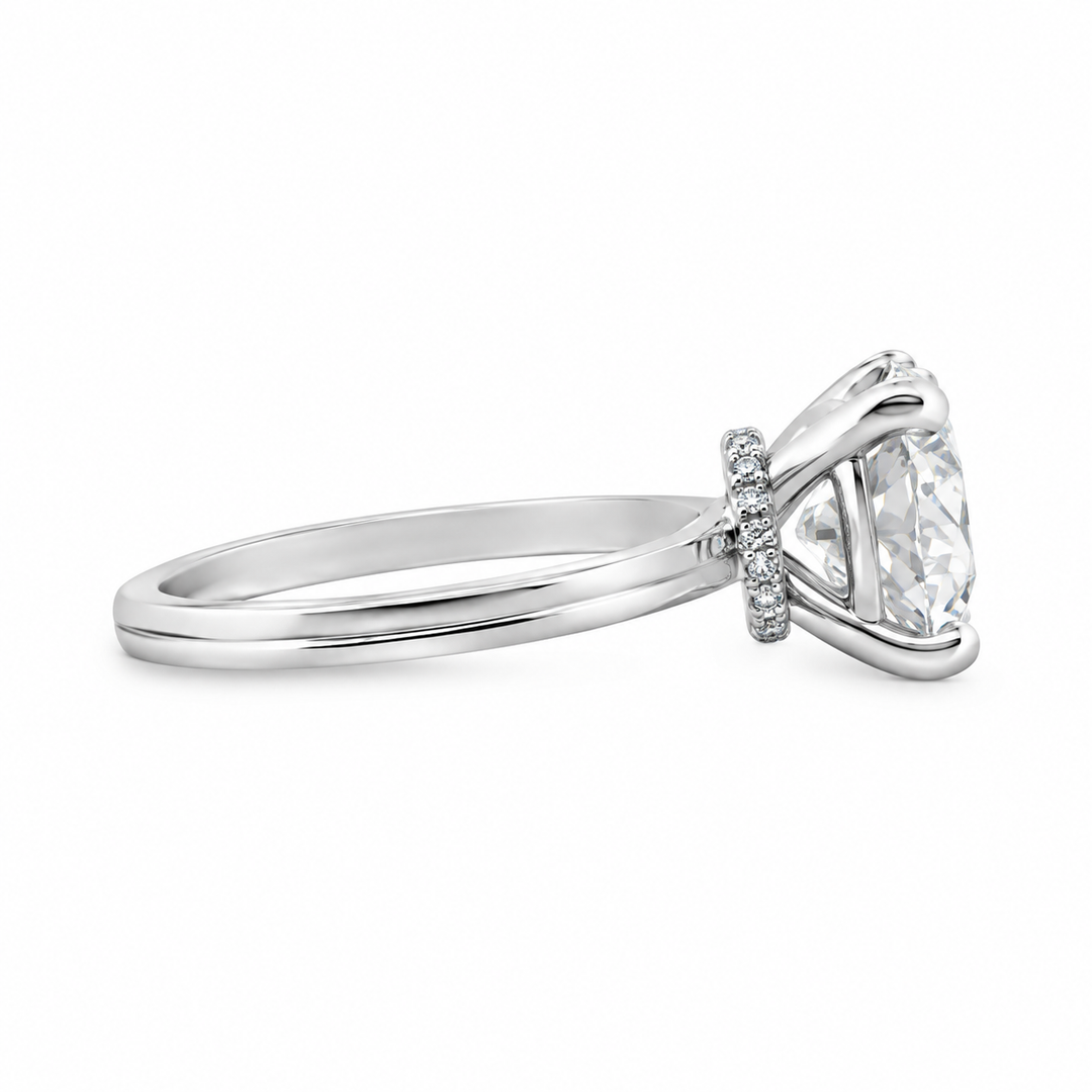 4.66 CT Round F VS1 Lab-Grown Diamond Solitaire Ring