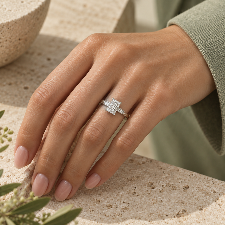 3.14 CT Diamond Platinum Vintage Art Deco Engagement Ring