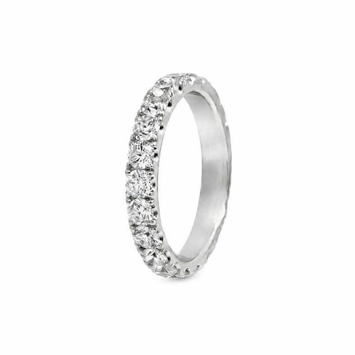 1.83 CTW Diamond Eternity Band 18K White Gold – 3MM Wide