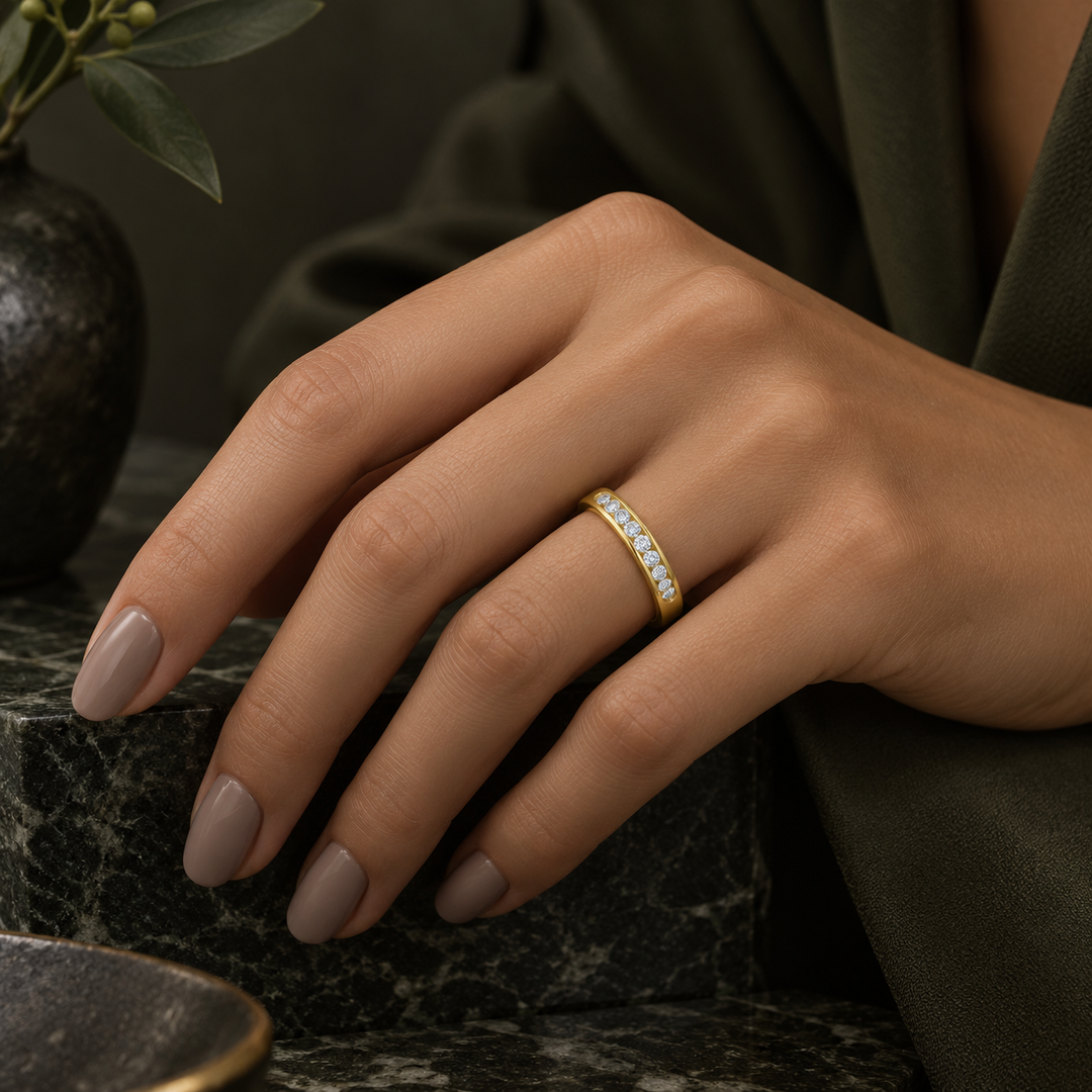 0.36 CTW Diamond Band in 14K Yellow Gold