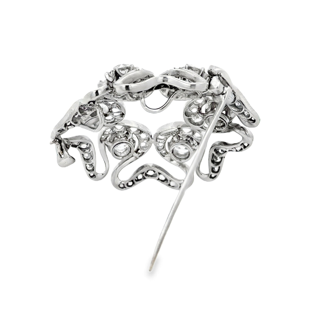 Antique Tiffany &amp; Co. 5.55 CTW Diamond Platinum Edwardian Brooch &amp; Pendant, Circa 1900–1910