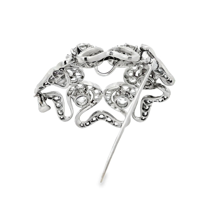 Antique Tiffany &amp; Co. 5.55 CTW Diamond Platinum Edwardian Brooch &amp; Pendant, Circa 1900–1910