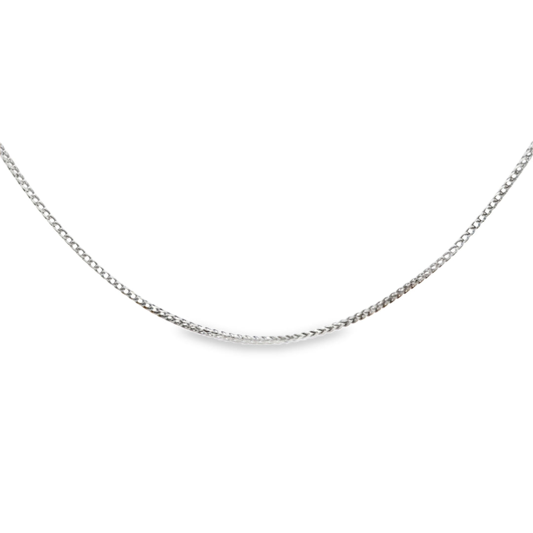 14K White Gold 18-Inch 1mm Box-Style Chain Necklace