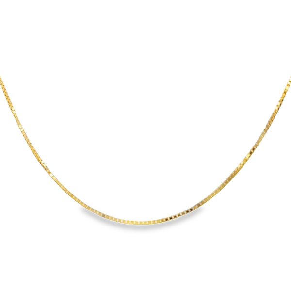 14K Yellow Gold 18-Inch 1.2mm Box Chain Necklace