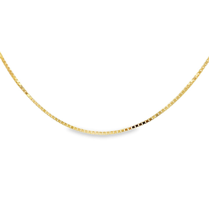 14K Yellow Gold 18-Inch 1.2mm Box Chain Necklace