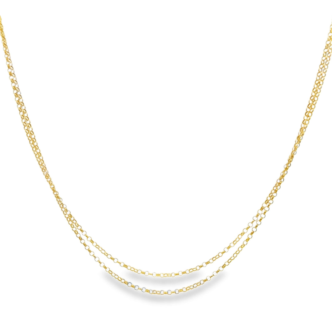 18K Yellow Gold Italian 31-Inch 1.5mm Rolo-Style Chain Necklace