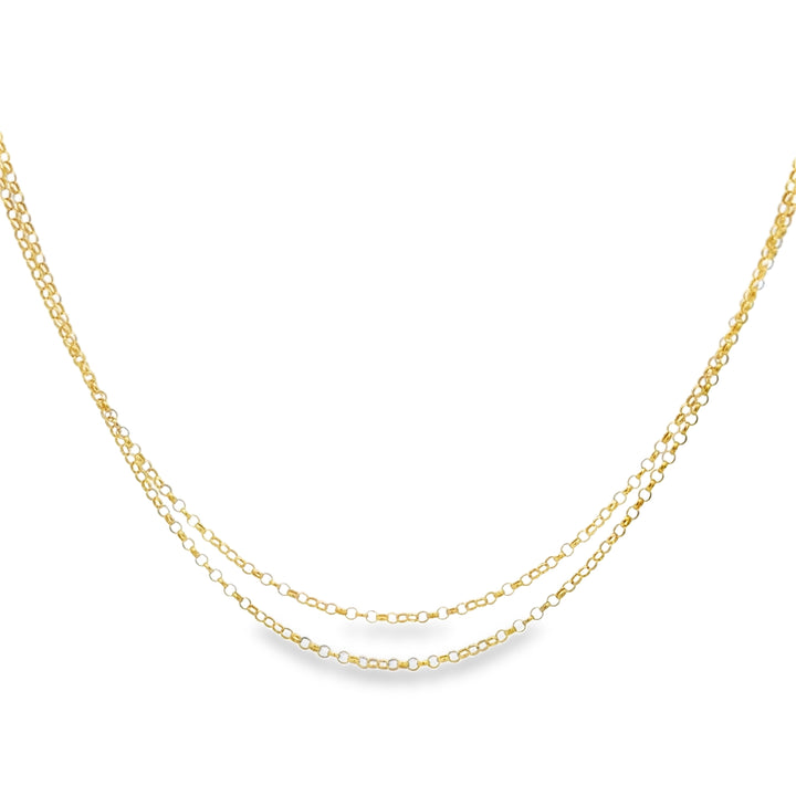 18K Yellow Gold Italian 31-Inch 1.5mm Rolo-Style Chain Necklace