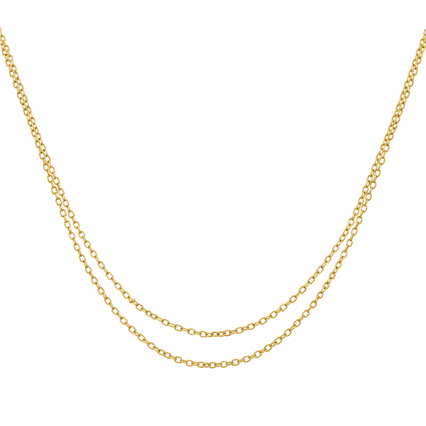 18K Yellow Gold Italian 31-Inch 1.5mm Rolo-Style Chain Necklace