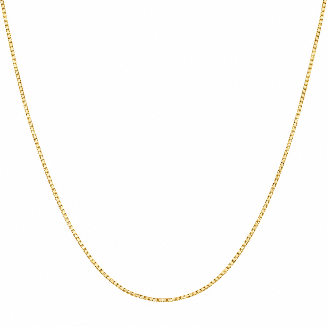 14K Yellow Gold 18-Inch 1.2mm Box Chain Necklace