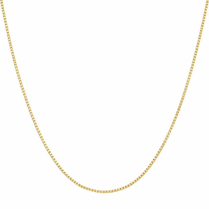 14K Yellow Gold 18-Inch 1.2mm Box Chain Necklace
