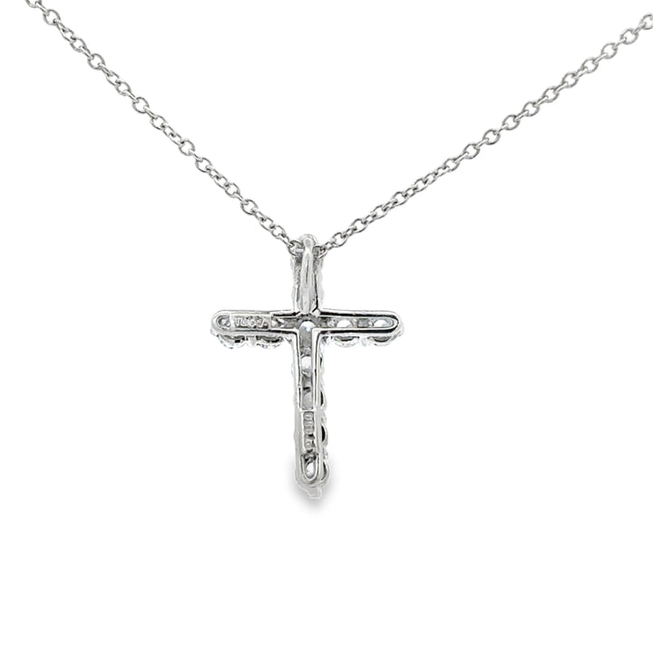 Pre-Owned Tiffany &amp; Co. 0.48 CTW Diamond Platinum Cross Pendant Necklace