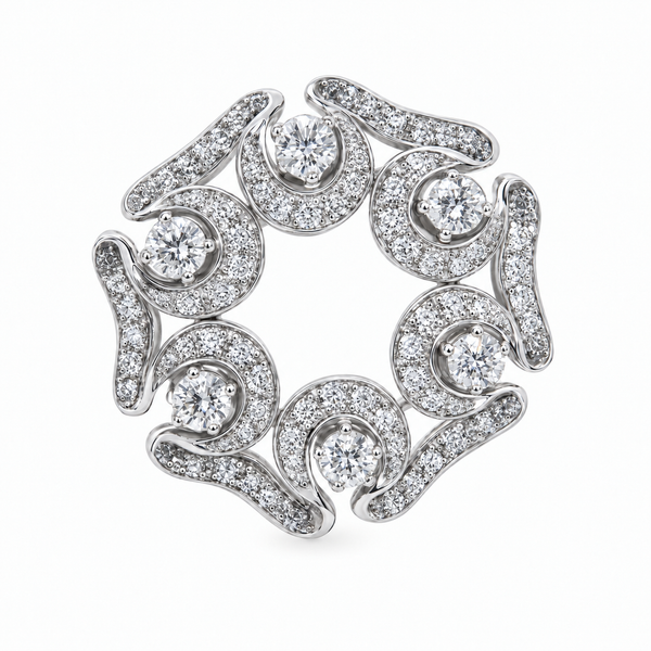 Antique Tiffany & Co. 5.55 CTW Diamond Platinum Edwardian Brooch & Pendant, Circa 1900–1910