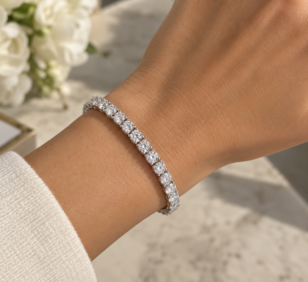 10.02 CTW Diamond Tennis Bracelet in 14K White Gold