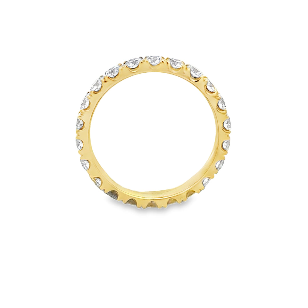 1.80 CTW Diamond 18K Yellow Gold Eternity Band Ring