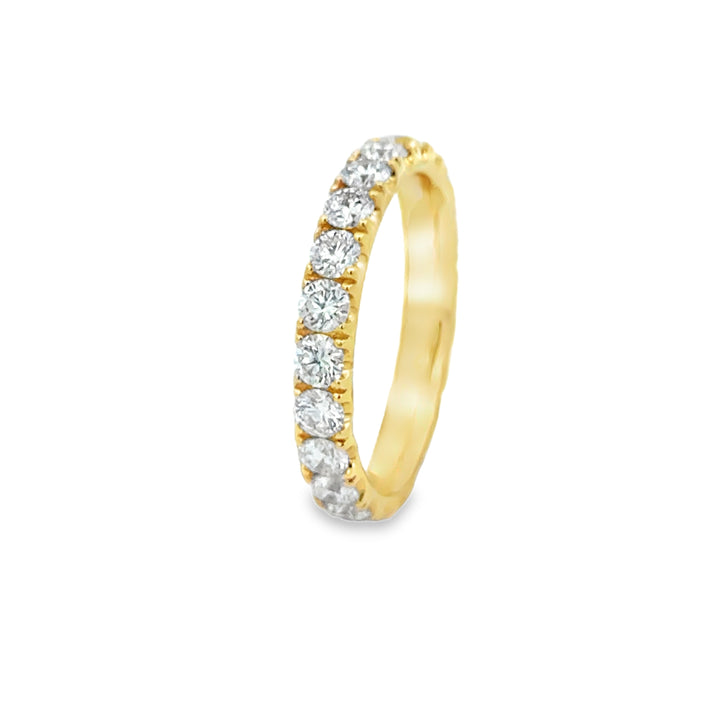 1.80 CTW Diamond 18K Yellow Gold Eternity Band Ring